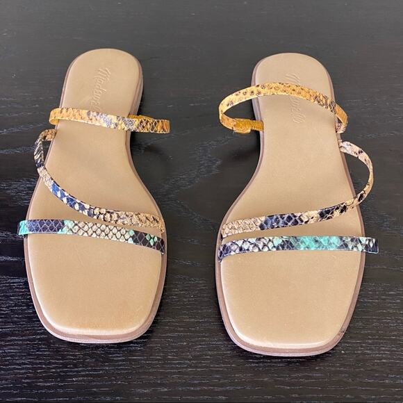 Madewell The Lyra Snake Print Slide Sandal, Sz 6.5 - Picture 6 of 13
